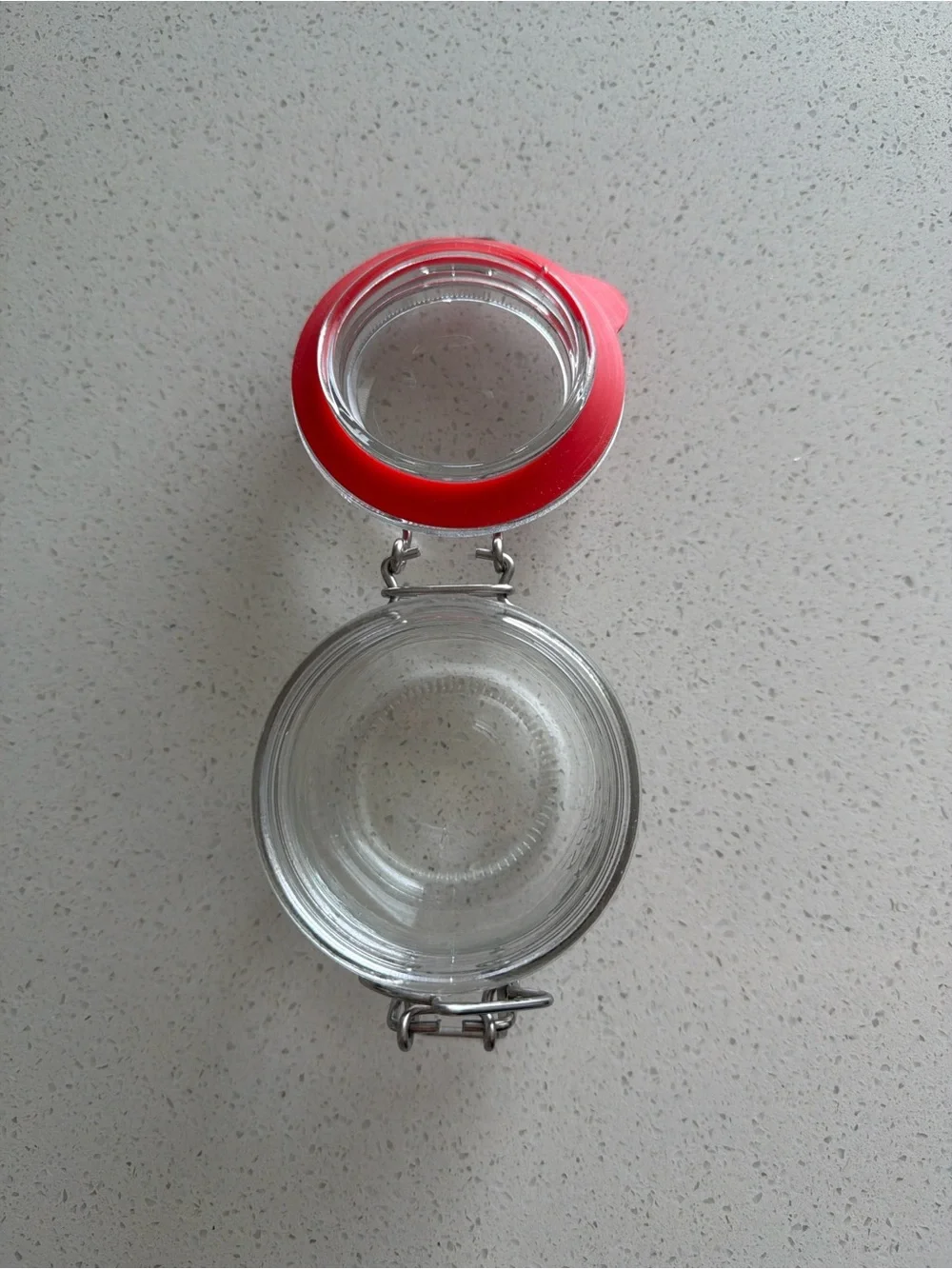Supreme Glass Storage Jar with Red Seal and Clamp Lid